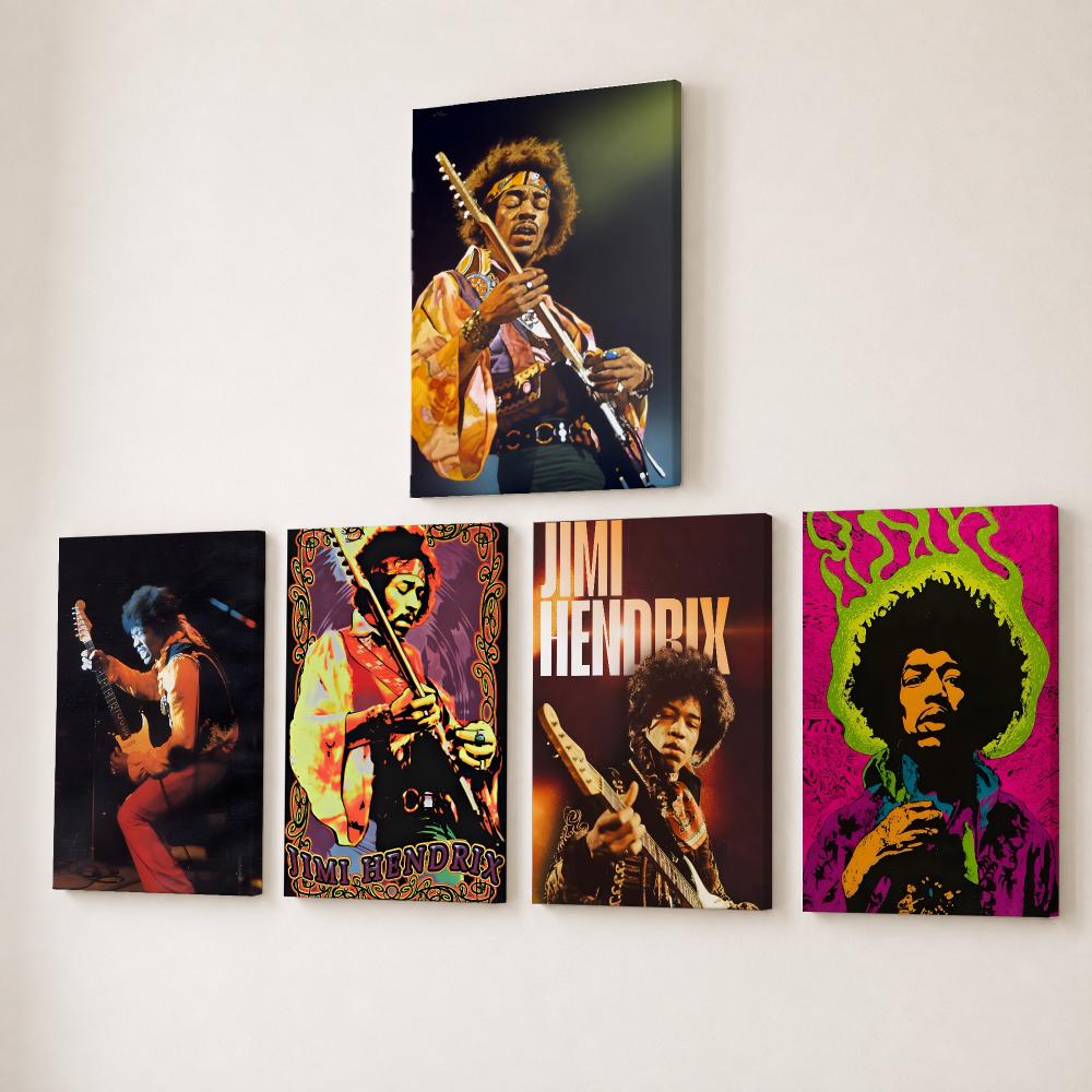 Canvas Wrap Ready - J-Jimi Hendrix Peinture sur papier kraft,