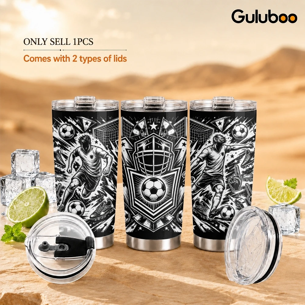 Tumbler 20Oz White - Gourde isotherme sport noire et blanche