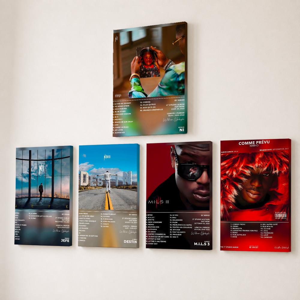 Canvas Wrap Ready - Peinture et calligraphie du chanteur rappeur