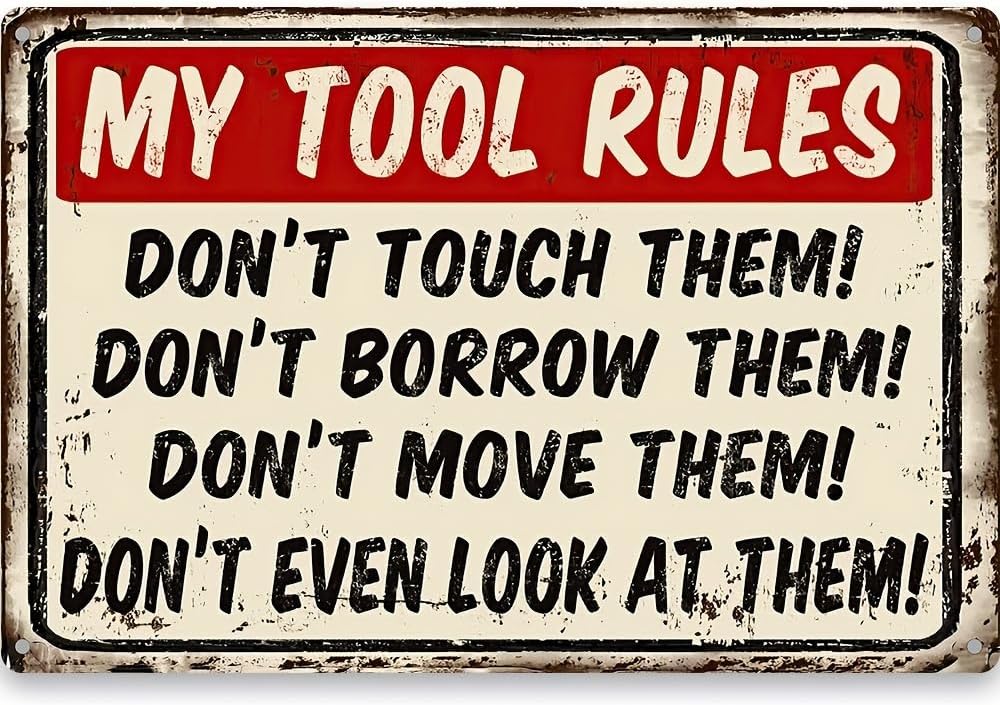 Yard Sign Blank - Panneaux métalliques « My Tool Rules