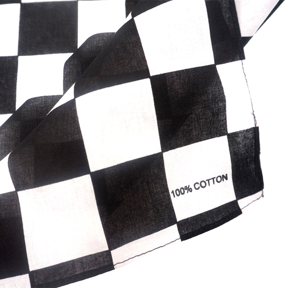 Bandana en coton à carreaux po - Bandana Blank White avis et prix