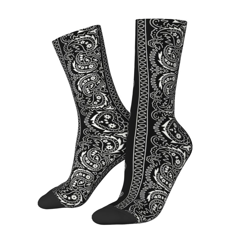 Chaussettes extensibles noires - Bandana Blank White avis et prix