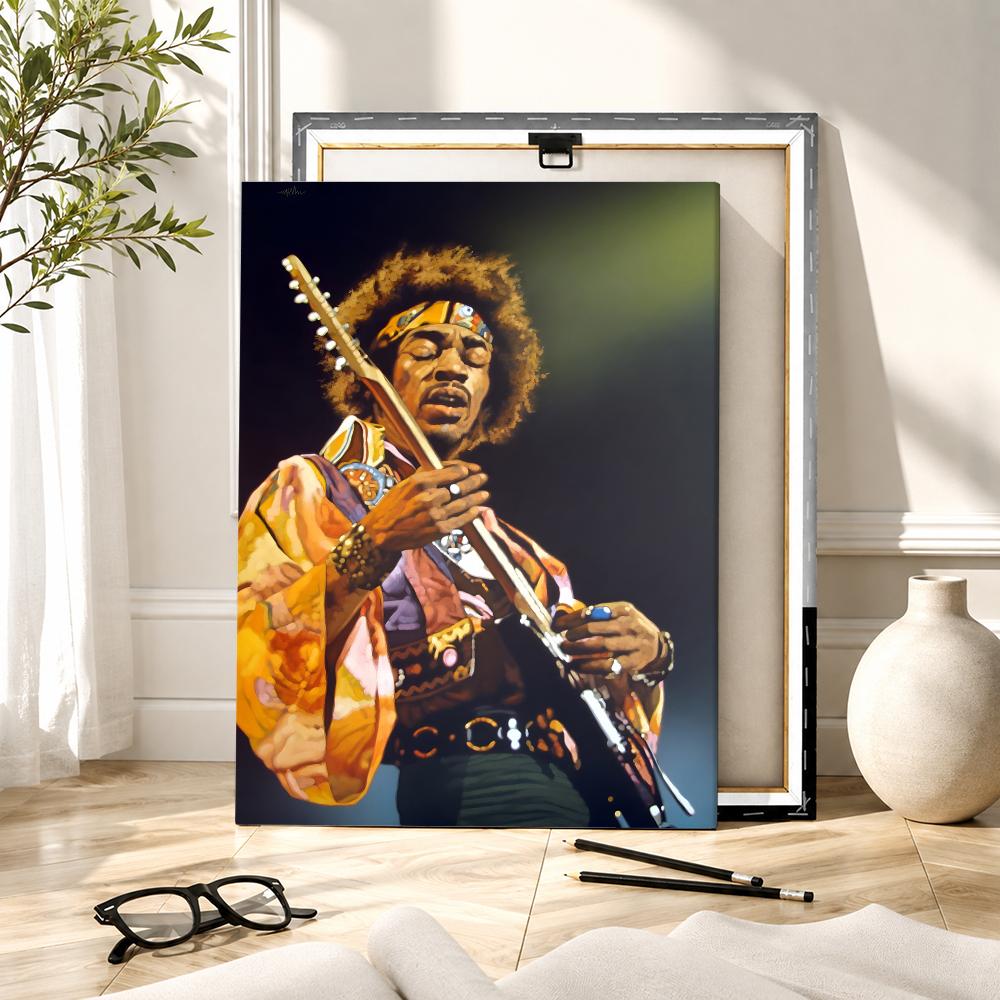 J-Jimi Hendrix Peinture sur pa - Canvas Wrap Ready avis et prix