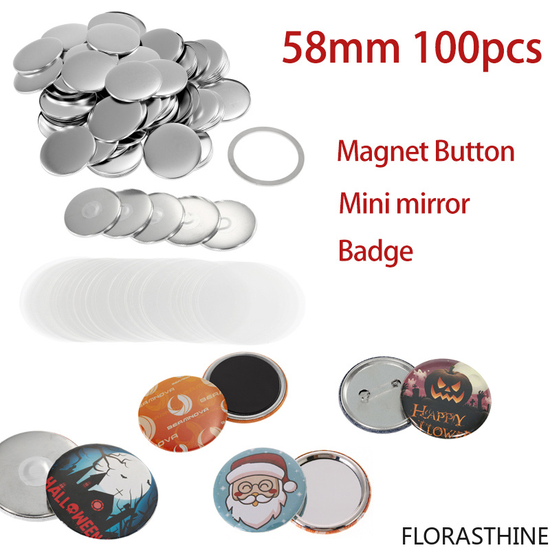 100 ensembles de 58 mm de maté - Button Badge Blank avis et prix